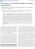 Cover page: Novel mutations in LTBP2 identified in familial cases of primary congenital glaucoma.