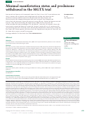 Cover page: Minimal manifestation status and prednisone withdrawal in the MGTX trial.