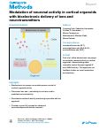 Cover page: Modulation of neuronal activity in cortical organoids with bioelectronic delivery of ions and neurotransmitters