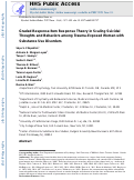 Cover page: Graded Response Item Response Theory in Scaling Suicidal Thoughts and Behaviors Among Trauma-Exposed Women With Substance Use Disorders