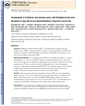 Cover page: Vandetanib in children and adolescents with multiple endocrine neoplasia type 2B associated medullary thyroid carcinoma.