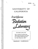 Cover page: STUDIES AT BERKELEY AND MURA ON FUTURE HIGH ENERGY PROTON ACCELERATORS