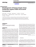 Cover page: Development of human single-chain antibodies against SARS-associated coronavirus.