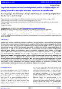 Cover page: Cognitive impairment and transcriptomic profile in hippocampus of young mice after multiple neonatal exposures to sevoflurane