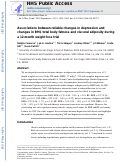 Cover page: Associations between reliable changes in depression and changes in BMI, total body fatness and visceral adiposity during a 12-month weight loss trial.