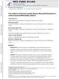 Cover page: Can markers of disease severity improve the predictive power of claims-based multimorbidity indices?