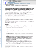 Cover page: Effect of home environment on academic achievement in child protective service-involved children: Results from the second national survey of child and adolescent well-being study