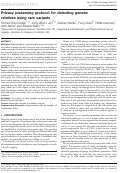 Cover page: Privacy preserving protocol for detecting genetic relatives using rare variants