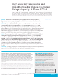 Cover page: High-Dose Erythropoietin and Hypothermia for Hypoxic-Ischemic Encephalopathy: A Phase II Trial.