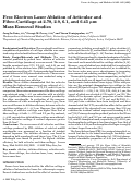 Cover page: Free electron laser ablation of articular and fibro‐cartilage at 2.79, 2.9, 6.1, and 6.45 μm: Mass removal studies