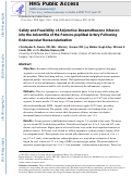 Cover page: Safety and feasibility of adjunctive dexamethasone infusion into the adventitia of the femoropopliteal artery following endovascular revascularization