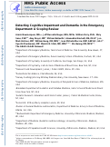 Cover page: Detecting Cognitive Impairment and Dementia in the Emergency Department: A Scoping Review.