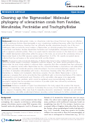 Cover page: Cleaning up the 'Bigmessidae': Molecular phylogeny of scleractinian corals from Faviidae, Merulinidae, Pectiniidae and Trachyphylliidae