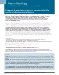 Cover page: Polysomy is associated with poor outcome in 1p/19q codeleted oligodendroglial tumors