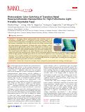 Cover page: Photocatalytic Color Switching of Transition Metal Hexacyanometalate Nanoparticles for High-Performance Light-Printable Rewritable Paper