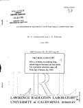 Cover page: AN INEXPENSIVE MAGNETIC TAPE FOR SMALL COMPUTER USE