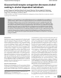 Cover page: Glucocorticoid receptor antagonism decreases alcohol seeking in alcohol-dependent individuals