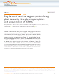 Cover page: Regulation of reactive oxygen species during plant immunity through phosphorylation and ubiquitination of RBOHD