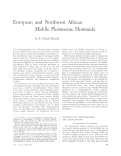 Cover page: European and Northwest African Middle Pleistocene Hominids