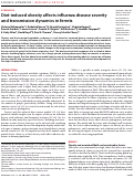 Cover page: Diet-induced obesity affects influenza disease severity and transmission dynamics in ferrets.