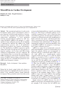 Cover page: MicroRNAs in Cardiac Development