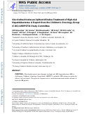 Cover page: Upfront window vincristine/irinotecan treatment of high‐risk hepatoblastoma: A report from the Children's Oncology Group AHEP0731 study committee