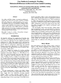 Cover page: Case Studies in Learning by Teaching Behavioral Differences in Directed versus Guided Learning