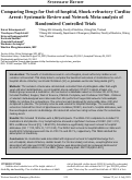 Cover page: Comparing Drugs for Out-of-hospital, Shock-refractory Cardiac Arrest: Systematic Review and Network Meta-analysis of Randomized Controlled Trials