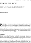 Cover page: Psycholinguistics: How Language Shapes Cognition