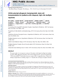 Cover page: CD34-Selected Allogeneic Hematopoietic Stem Cell Transplantation for Patients with Relapsed, High-Risk Multiple Myeloma.