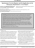 Cover page: Spontaneous Ureteric Rupture and Its Implications in the Emergency Department: A Case Report