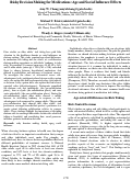 Cover page: Risky Decision Making for Medications: Age and Social Influence Effects