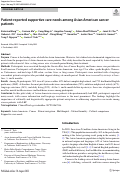 Cover page: Patient-reported supportive care needs among Asian American cancer patients