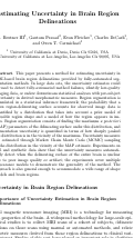 Cover page: Estimating uncertainty in brain region delineations.