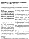 Cover page: A simple DNA stretching method for fluorescence imaging of single DNA molecules