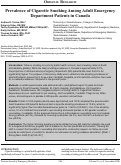 Cover page: Prevalence of Cigarette Smoking Among Adult Emergency Department Patients in Canada