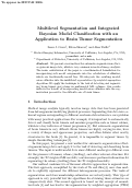 Cover page: Multilevel Segmentation and Integrated Bayesian Model Classification with an Application to Brain Tumor Segmentation