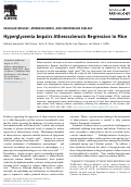 Cover page: Hyperglycemia Impairs Atherosclerosis Regression in Mice