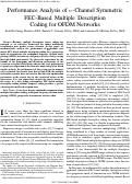 Cover page: Performance Analysis of n-Channel Symmetric FEC-Based Multiple Description Coding for OFDM Networks