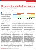 Cover page: The quest for ultrafast plasmonics