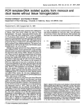 Cover page: PCR template-DNA isolated quickly from monocot and dicot leaves without tissue homogenization.