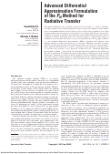 Cover page: Advanced Differential Approximation Formulation of the PN Method for Radiative Transfer