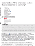 Cover page: Comment on “The whole-soil carbon flux in response to warming”