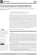 Cover page: No Associations between Dairy Intake and Markers of Gastrointestinal Inflammation in Healthy Adult Cohort.