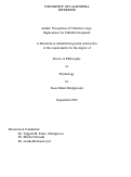 Cover page: Adults’ Perceptions of Children’s Age: Implications for Child Development