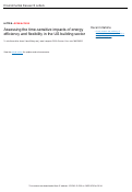 Cover page: Assessing the time-sensitive impacts of energy efficiency and flexibility in the US building sector