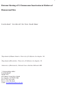 Cover page: Extreme skewing of X chromosome inactivation in mothers of homosexual men