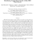 Cover page: Identifying Longitudinal Trends within EEGExperiments