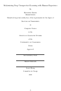 Cover page: Modernizing Deep Unsupervised Learning with Human Experience