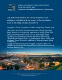 Cover page: An improved method for direct incident solar radiation calculation from hourly solar insolation data in building energy simulation